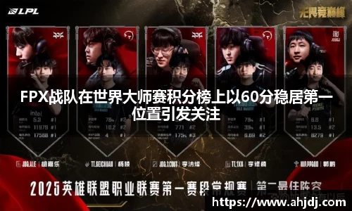 FPX战队在世界大师赛积分榜上以60分稳居第一位置引发关注